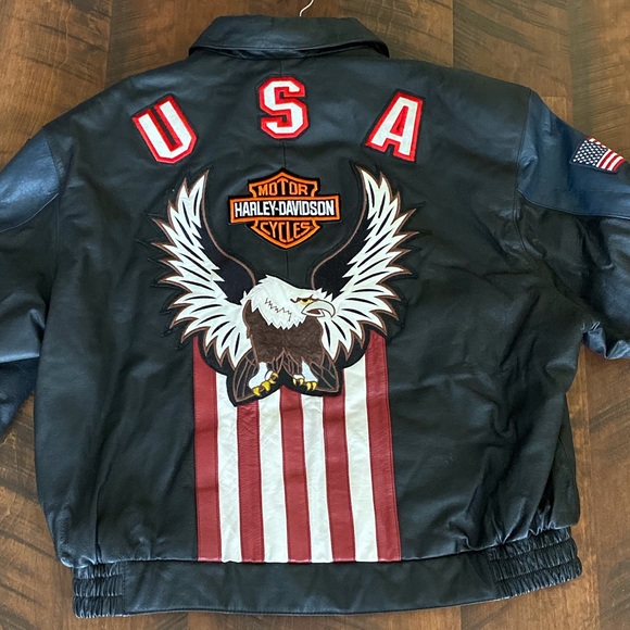 HARLEY DAVIDSON LEATHER COAT - Picture 1 of 7